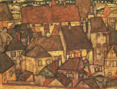 Egon Schiele Yellow City (mk12) china oil painting image